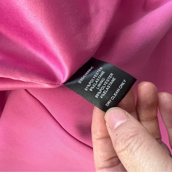 Parker Black Myrtle Pink Draped Bodycon Mini Dress Size 18 - Picture 9 of 14